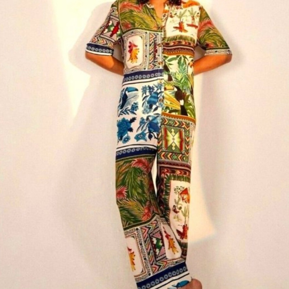 Farmrio Print Jumpsuit